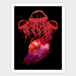 Fantasy Jellyfish - Red Magnet